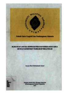 Hubungan antara konflik peranan kerja-keluarga dengan komitmen terhadap